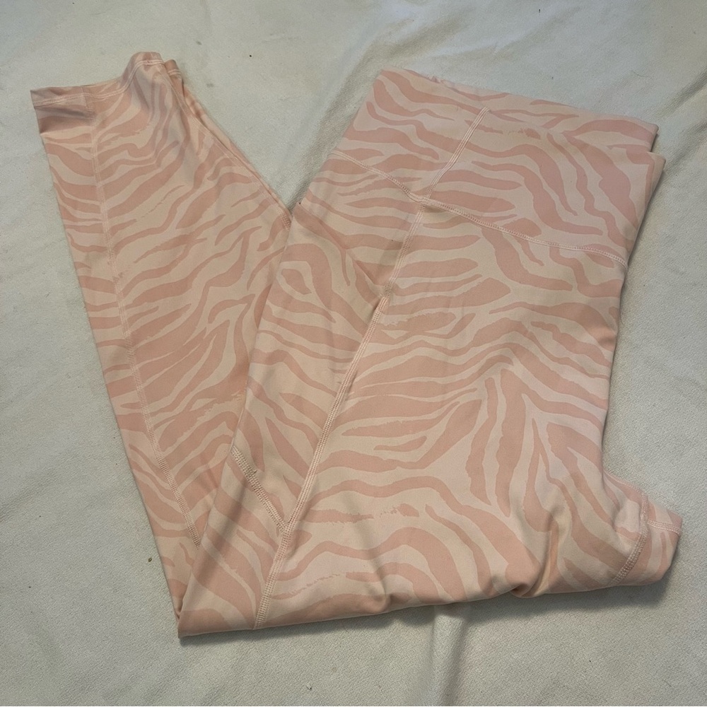 Pink Zebra Print Leggings by Fabletics
